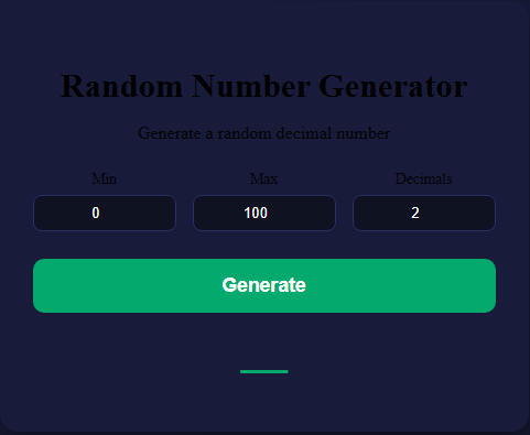 Random Number Generator